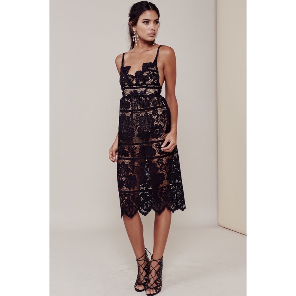 NWOT For Love and Lemons Gianna dress, black